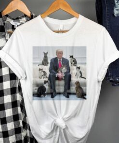 Trump Funny Cat Lover T Shirt Cute Cats On Sofa With Trump Shirt Unique Cat Dad T Shirt