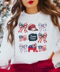 Trump Vance 2024 Coquette Bow Shirt Donald Trump America Coquette Tshirt Hoodie Sweatshirt Republican Gift Women