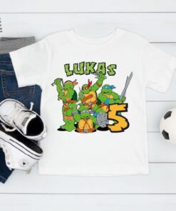 Turtles Birthday Boy Shirt Anime Lover Boy T Shirt Cartoon Birthday Tee Birthday Party Clothes For Kids Toddler Shirt Unique