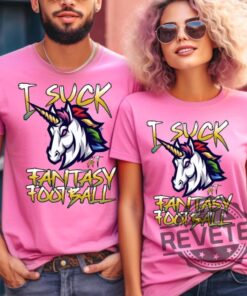 Unicorn I Suck At Fantasy Football Shirt Hoodie Sweatshirt Game Day Shirts American Football Season Football Mom Tee Gift For Fan Fantasy Champion