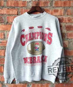 Vintage 90S Nebraska Cornhuskers University National Champions Football Sweatshirt Hoodie Tshirt Tee Gift For Fan Mens Womens Sweater Unique