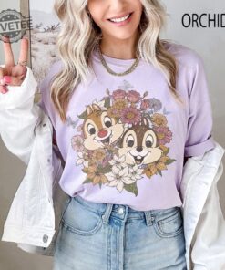 Vintage Chip And Dale Shirt Disney Floral Chip And Dale Shirt Disney Characters Shirt Disney Family Trip Shirt Disney Vacation Shirt Unique