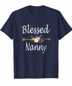 Blessed Nanny Tshirt Thanksgiving Christmas Gifts Grandma