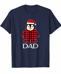 Dad Penguin Pajamas Ugly Family Christmas Season Tshirt