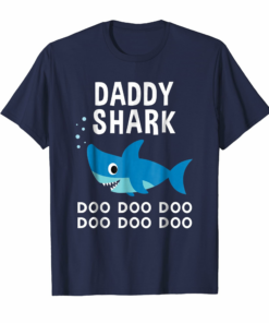 Daddy Shark Doo Doo Shirt For Matching Family Pajamas