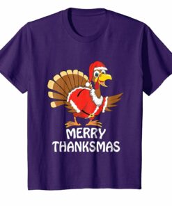 Funny Merry Thanksmas T Shirt Thanksgiving Christmas Shirt