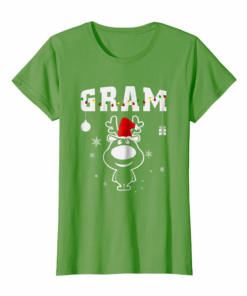Gram Grandma Reindeer Christmas Pajama Family Matching Shirt