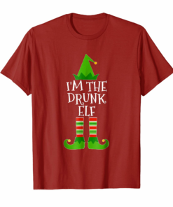 Im The Drunk Elf Matching Family Group Christmas T Shirt