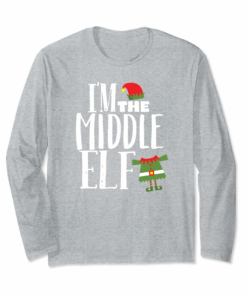 Im The Middle Child Elf Matching Family Christmas Cute Shirt