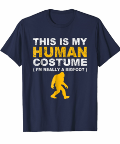 This Is My Human Costume T Shirt Bigfoot Family Animals Gift