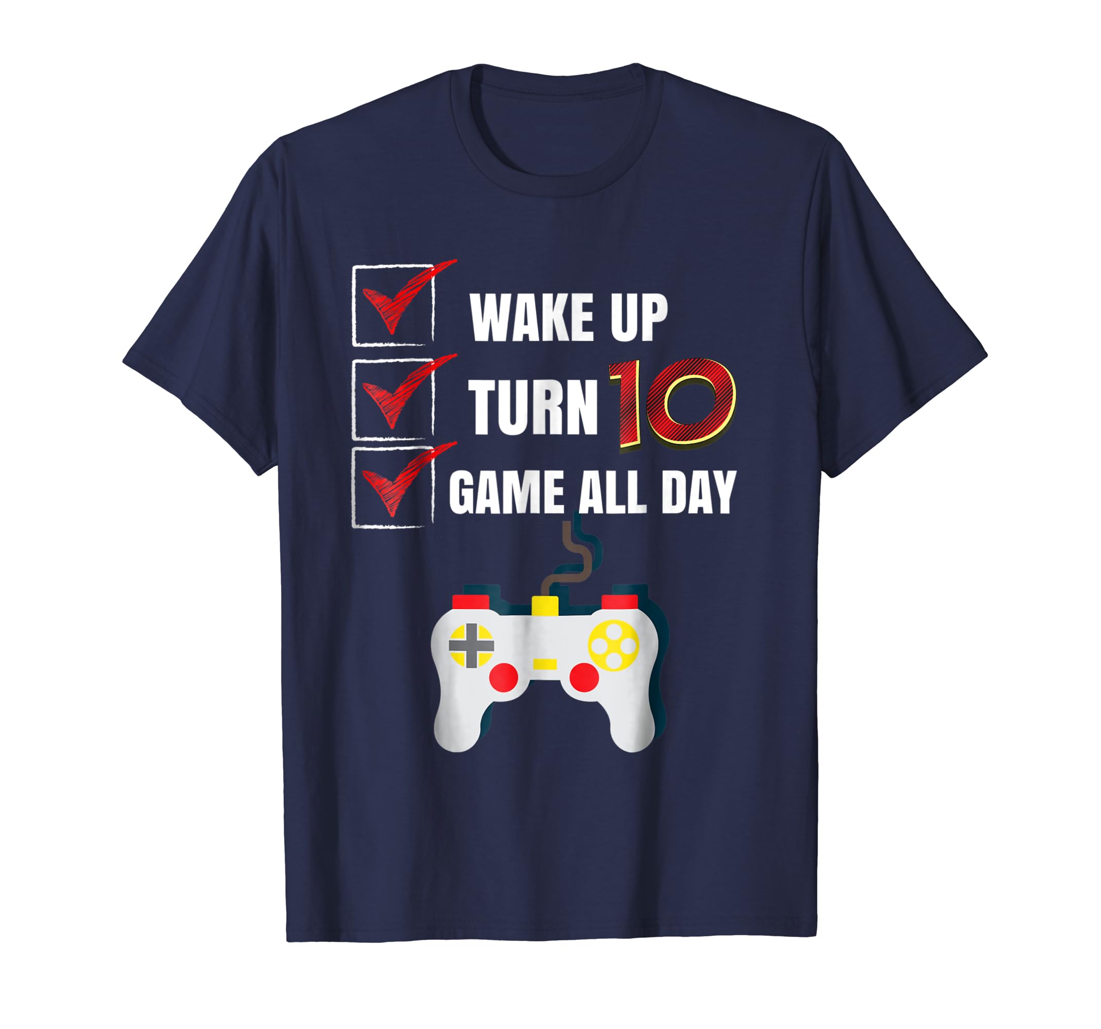 10 Yr Old Boy Game All Day Gamer Birthday Party Shirt Outfit 10 Yr Old Boy Game All Day Gamer Birthday Party Shirt Outfit