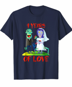 9th Anniversary Gifts Funny Halloween Shirt For Couple