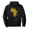 Africa Love Hoodie Gold African Design Graphic Print Hoodie