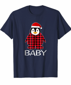 Baby Penguin Pajamas Ugly Family Christmas Season Tshirt