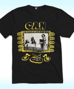 CAN Fan Art Shirt, Hand Screened in Yellow and Teal ink on Dark Grey