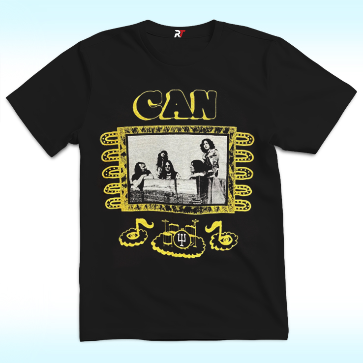 CAN Fan Art Shirt, Hand Screened in Yellow and Teal ink on Dark Grey CAN Fan Art Shirt, Hand Screened in Yellow and Teal ink on Dark Grey