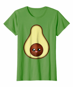 Cute Avocado Costume T Shirt Halloween Vegan Vegetable Food