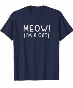 Cute Easy Meow Im A Cat Halloween Costume Party Event Shirt