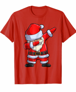 Dabbing Santa Shirt Christmas Kids Boys Girls Dab Xmas Gifts