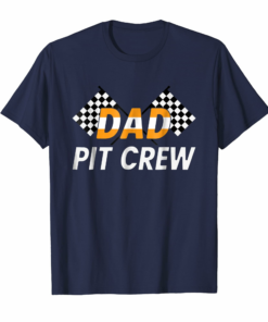 Dad Pit Crew Hosting Car Race Birthday Party T Shirt