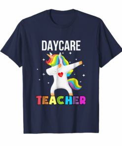 Daycare Teacher Unicorn Dabbing Funny T Shirt Gifts Dab