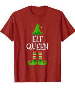 Elf Queen Matching Family Group Christmas T Shirt