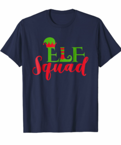 Elf Squad Funny Christmas Gift T Shirt Family Matching Shirt