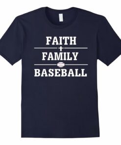 Faith Family Baseball T Shirt Black
