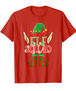 Family Christmas Matching T Shirt Holiday Group Elf Squad