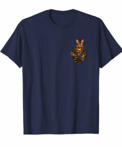 Funny Bengal Cat In Pocket Cute Kitty Lover T Shirt Gifts