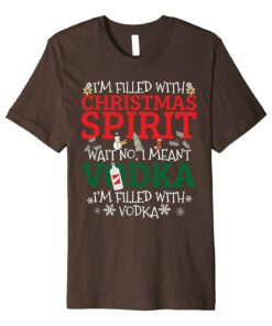 Funny Christmas Vodka T Shirt Drinking Alcohol Gifts