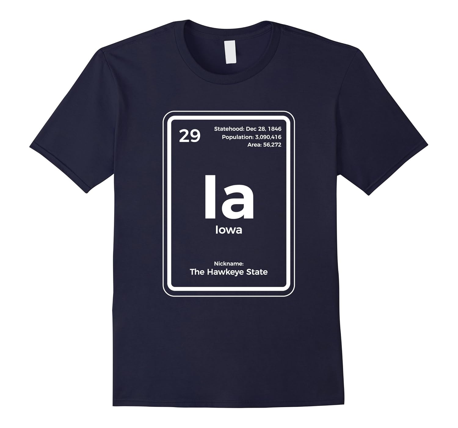 Iowa Hawkeye Periodic Chemistry T Shirt Iowa Hawkeye Periodic Chemistry T Shirt