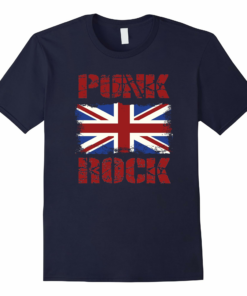 Punk Rock T Shirt Vintage Uk Flag Concert Music British Tee