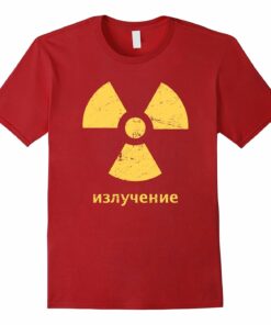 Radiation Distressed Soviet T Shirt Cranberry
