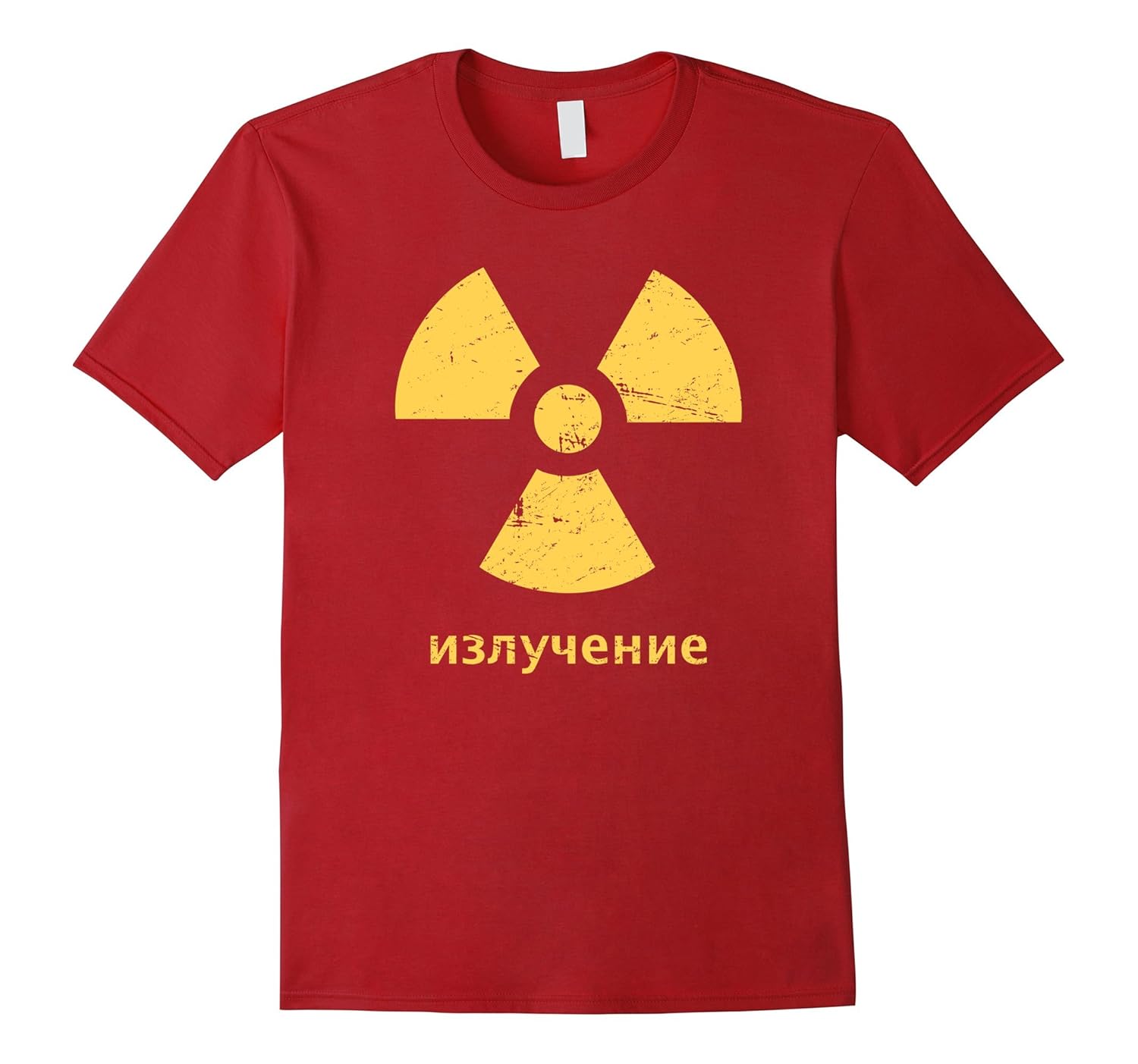 Radiation Distressed Soviet T Shirt Cranberry Radiation Distressed Soviet T Shirt Cranberry