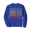 Retro Seattle Sweatshirt Washington Wa Vintage Classic Gift
