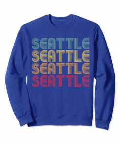 Retro Seattle Sweatshirt Washington Wa Vintage Classic Gift