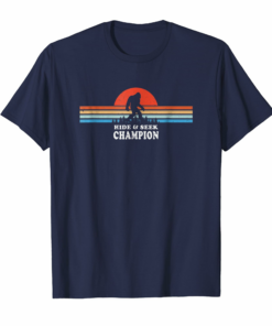 Retro Vintage Bigfoot Sun Shirt Hide And Seek Champion Tee