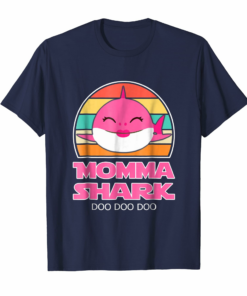 Retro Vintage Momma Sharks Tshirt Gift