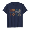 Retro Vintage October 1958 T Shirt 60th Birthday Gift