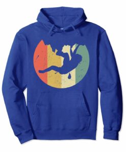 Rock Climbing Hoodie Vintage Retro Mountain Rock Climber