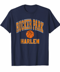 Rucker Park T Shirt Basketball Collegiate Style Orange Print
