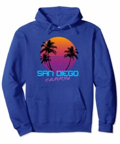 San Diego California Retro 80s Hoodie