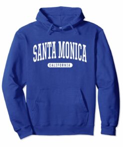 Santa Monica Hoodie Sweatshirt College University Style Ca
