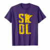 Skol Viking Helmet Distressed Vintage Yellow Purple Shirt