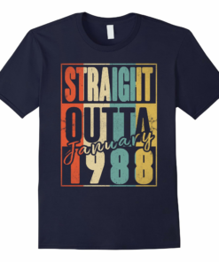 Straight Outta Retro January Birthday