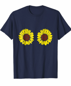 Sunflower Tshirt Funny Sunflower Boobs Style Womens Shirt