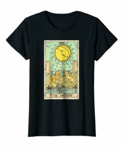 The Moon Tarot Card Xviii T Shirt Vintage Design