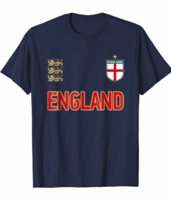 Three Heraldic Lions T Shirt England 2018 Cheer Jersey