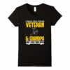 Titles Veteran Grandpa T Shirt Heather